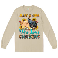 Mushroom just a girl who loves chickens Long Sleeve Tee - OliviaCreatesArt