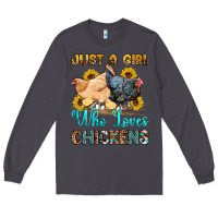 Smoke just a girl who loves chickens Long Sleeve Tee - OliviaCreatesArt