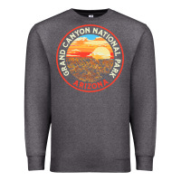 Charcoal Heather Vintage Grand Canyon National Park Retro 80s Graphic Premium Sweatshirt - longCreatives