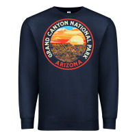 Navy Vintage Grand Canyon National Park Retro 80s Graphic Premium Sweatshirt - longCreatives