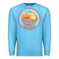 Ocean Blue Vintage Grand Canyon National Park Retro 80s Graphic Premium Sweatshirt - longCreatives