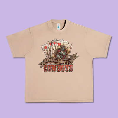 Long Live Cowboys Cards Urban Heavy Tee Designed By Howdyjamesfarm