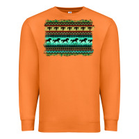 Carrot turquoise aztec bullskull and horse Premium Sweatshirt - BarkalooDesign