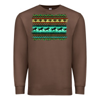 Chestnut turquoise aztec bullskull and horse Premium Sweatshirt - BarkalooDesign