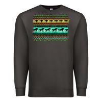 Smoke turquoise aztec bullskull and horse Premium Sweatshirt - BarkalooDesign