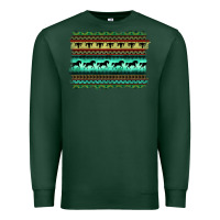 Sports Green turquoise aztec bullskull and horse Premium Sweatshirt - BarkalooDesign