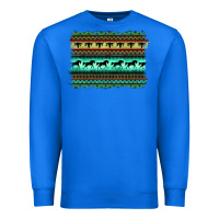 True Royal turquoise aztec bullskull and horse Premium Sweatshirt - BarkalooDesign