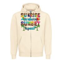 Sandshell sunrise sunburn sunset repeat Zipper Hoodie - Artiststas