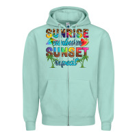 Seafoam sunrise sunburn sunset repeat Zipper Hoodie - Artiststas