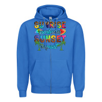 True Royal sunrise sunburn sunset repeat Zipper Hoodie - Artiststas