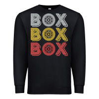 Black Vintage Retro Box Box Box Formula Racing Premium Sweatshirt - longCreatives