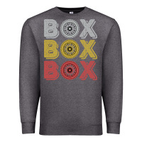 Charcoal Heather Vintage Retro Box Box Box Formula Racing Premium Sweatshirt - longCreatives