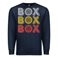 Navy Vintage Retro Box Box Box Formula Racing Premium Sweatshirt - longCreatives