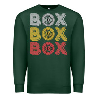 Sports Green Vintage Retro Box Box Box Formula Racing Premium Sweatshirt - longCreatives
