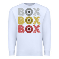 White Vintage Retro Box Box Box Formula Racing Premium Sweatshirt - longCreatives