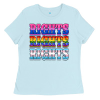 Baby Blue Rights rights rights Ladies Tee - NancyCooperArtShop