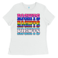 White Rights rights rights Ladies Tee - NancyCooperArtShop