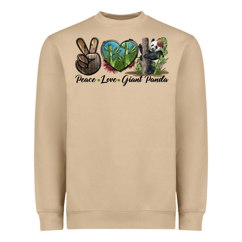 Peace Love Giant Panda Heavyweight Sweatshirt by LillyAllenDesigns | Teevron