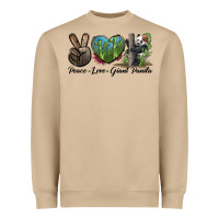 Mushroom Peace Love Giant Panda Heavyweight Sweatshirt - LillyAllenDesigns