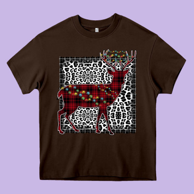 Christmas Deer Heavy Core Tee Designed By Bettercallsaul