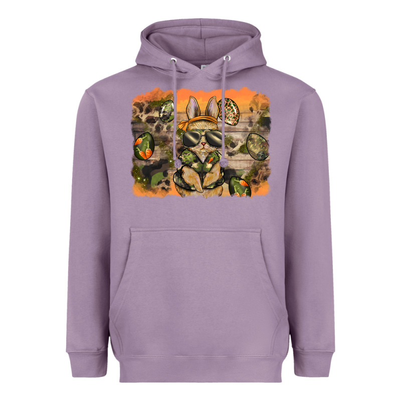 Camouflage Bunny Background Heavyweight Hoodie by BarkalooDesign | Teevron