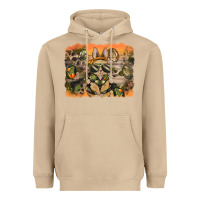 Mushroom camouflage bunny background Heavyweight Hoodie - BarkalooDesign