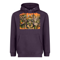 Plum camouflage bunny background Heavyweight Hoodie - BarkalooDesign