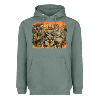 Sage camouflage bunny background Heavyweight Hoodie - BarkalooDesign