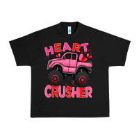 Black Heart crusher pink monster truck Valentine's Day Urban Heavy Tee - HowdyJamesFarm