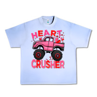 Grape Ice Heart crusher pink monster truck Valentine's Day Urban Heavy Tee - HowdyJamesFarm