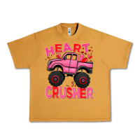 Peanut Butter Heart crusher pink monster truck Valentine's Day Urban Heavy Tee - HowdyJamesFarm