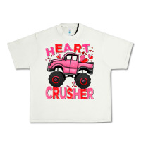 Pistachio Heart crusher pink monster truck Valentine's Day Urban Heavy Tee - HowdyJamesFarm