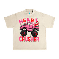Sandshell Heart crusher pink monster truck Valentine's Day Urban Heavy Tee - HowdyJamesFarm