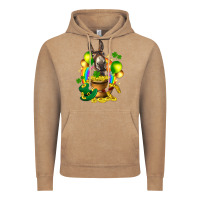 Vintage Coffee St. Patrick's Donkey with balloon Vintage Hoodie - HowdyJamesFarm