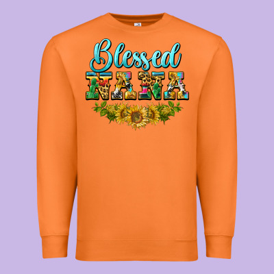 Blessed Nana Premium Sweatshirt Designed By Barkaloodesign