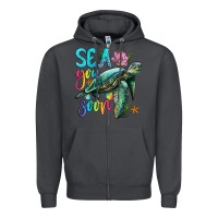 Smoke sea you soon with sea turtle Zipper Hoodie - Artiststas