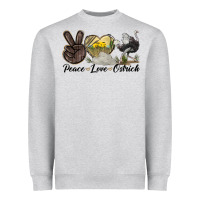 Peace Love Ostrich Heavyweight Sweatshirt | Teevron