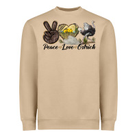 Mushroom peace love ostrich Heavyweight Sweatshirt - LillyAllenDesigns