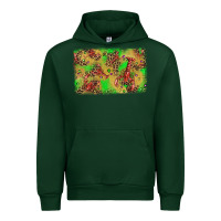 Forest Green mardi gras crawfish and glitter background Urban Hoodie - AdoDesignShop