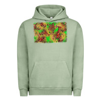 Pigment Oil Green mardi gras crawfish and glitter background Urban Hoodie - AdoDesignShop