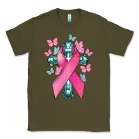 Army Green Cancer Cross Cancer Awareness Classic Tee - HowdyJamesFarm