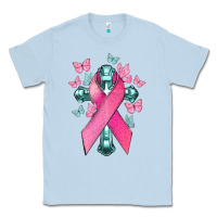 Dusty Blue Cancer Cross Cancer Awareness Classic Tee - HowdyJamesFarm