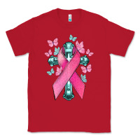Red Cancer Cross Cancer Awareness Classic Tee - HowdyJamesFarm