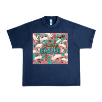 Navy Easter Bunny  tumbler Easter Day Urban Heavy Tee - HowdyJamesFarm
