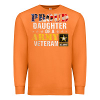 Carrot proud daughter of a army veteran american flag military gift Premium Sweatshirt - longCreatives