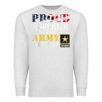 Oatmeal Heather proud daughter of a army veteran american flag military gift Premium Sweatshirt - longCreatives