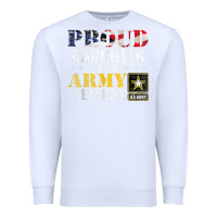 White proud daughter of a army veteran american flag military gift Premium Sweatshirt - longCreatives