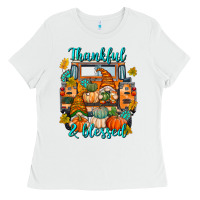 White Thankful Blessed Ladies Tee - texasbilliewilder