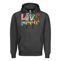 Charcoal Heather love summer with gnome Zipper Hoodie - Artiststas