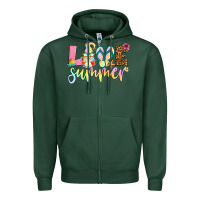 Sports Green love summer with gnome Zipper Hoodie - Artiststas